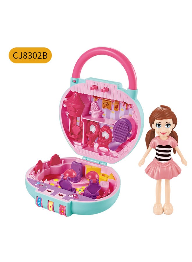 لعب البيت اللعب صالون الشعر المشهد حقيبة الأطفال مجموعة اللعب ألعاب الدمى بالجملة-المواصفات: CJ8302B - Image 1
