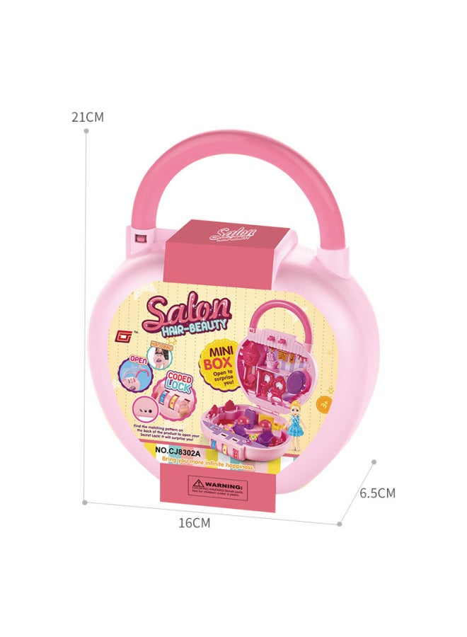 لعب البيت اللعب صالون الشعر المشهد حقيبة الأطفال مجموعة اللعب ألعاب الدمى بالجملة-المواصفات: CJ8302B - Image 3