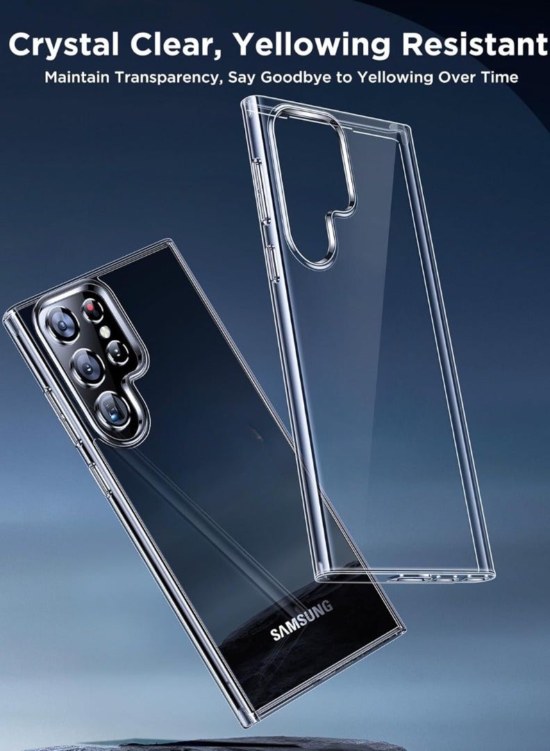 Samsung Galaxy S24 Ultra Clear Case Anti-Yellowing Shockproof Cover For Galaxy S24 Ultra Soft Edge Ultra Clear Case for Samsung Galaxy S24 Ultra 6.8-inch - Image 3