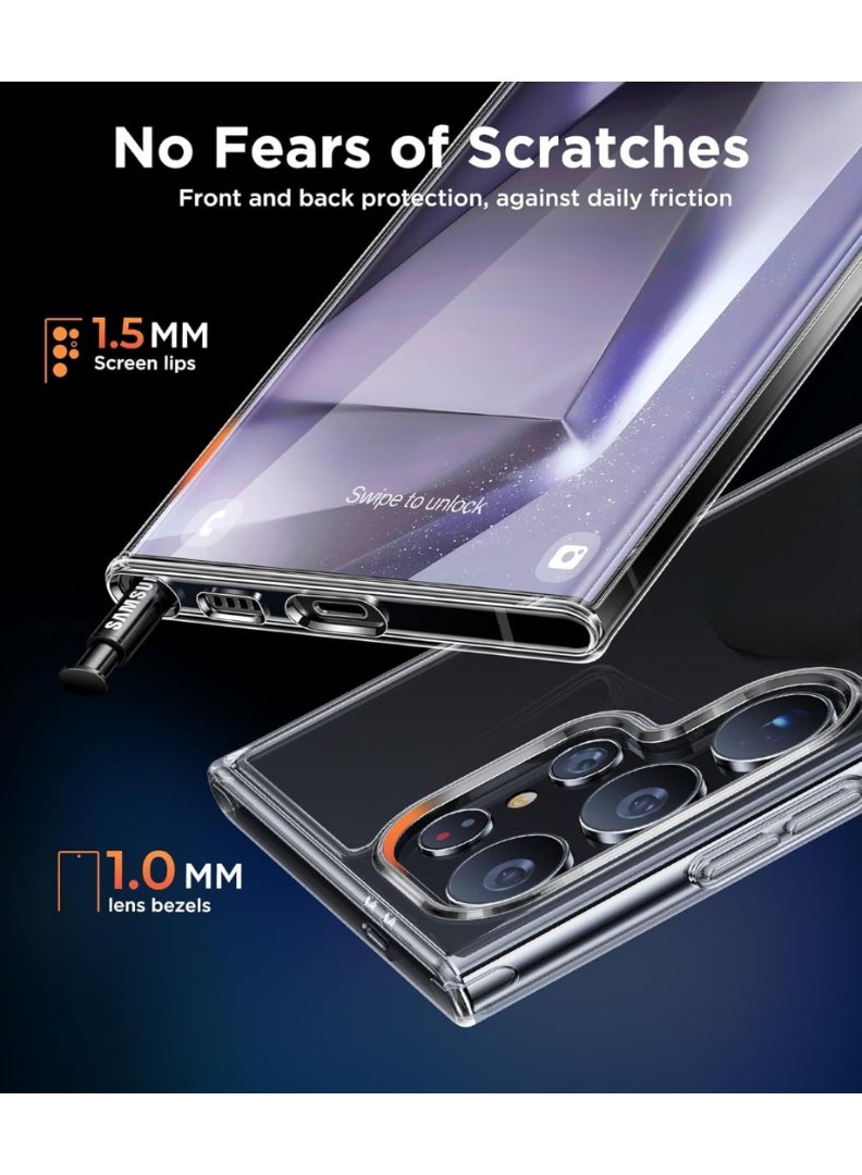 Samsung Galaxy S24 Ultra Clear Case Anti-Yellowing Shockproof Cover For Galaxy S24 Ultra Soft Edge Ultra Clear Case for Samsung Galaxy S24 Ultra 6.8-inch - Image 5