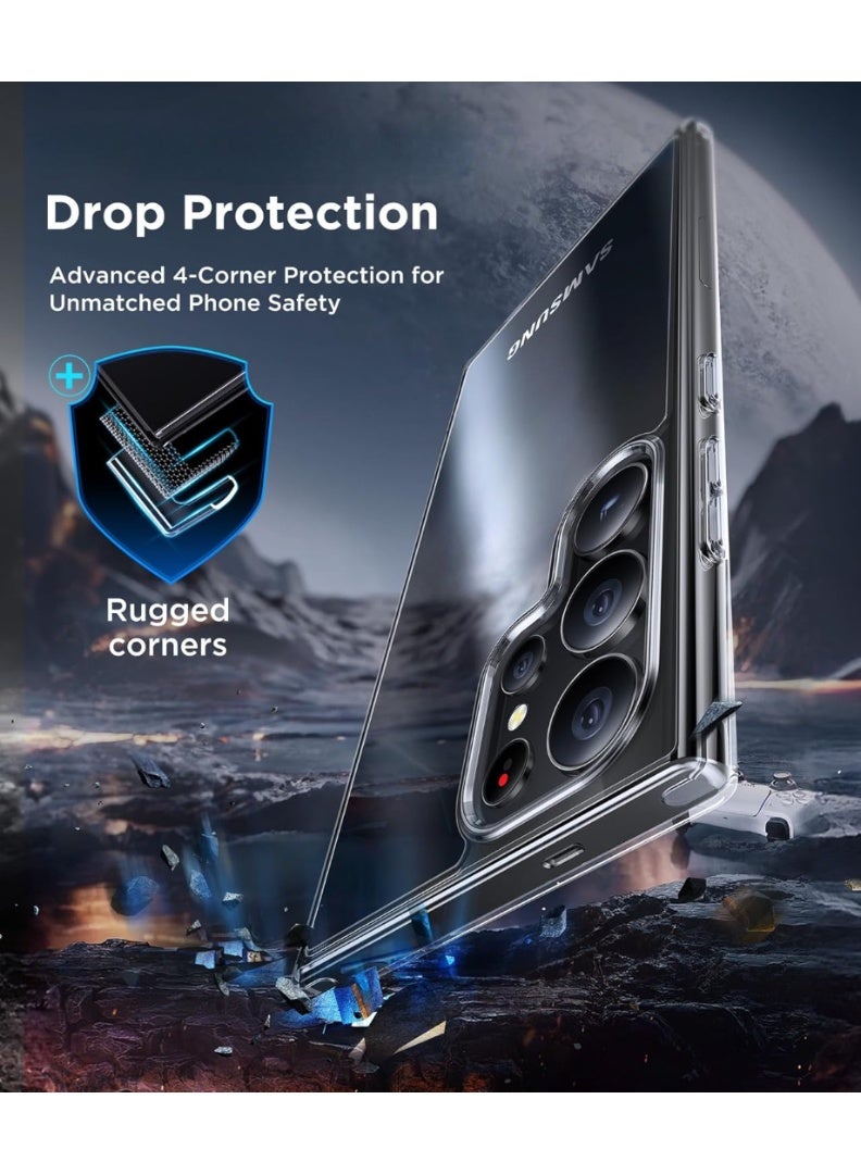 Samsung Galaxy S24 Ultra Clear Case Anti-Yellowing Shockproof Cover For Galaxy S24 Ultra Soft Edge Ultra Clear Case for Samsung Galaxy S24 Ultra 6.8-inch - Image 4