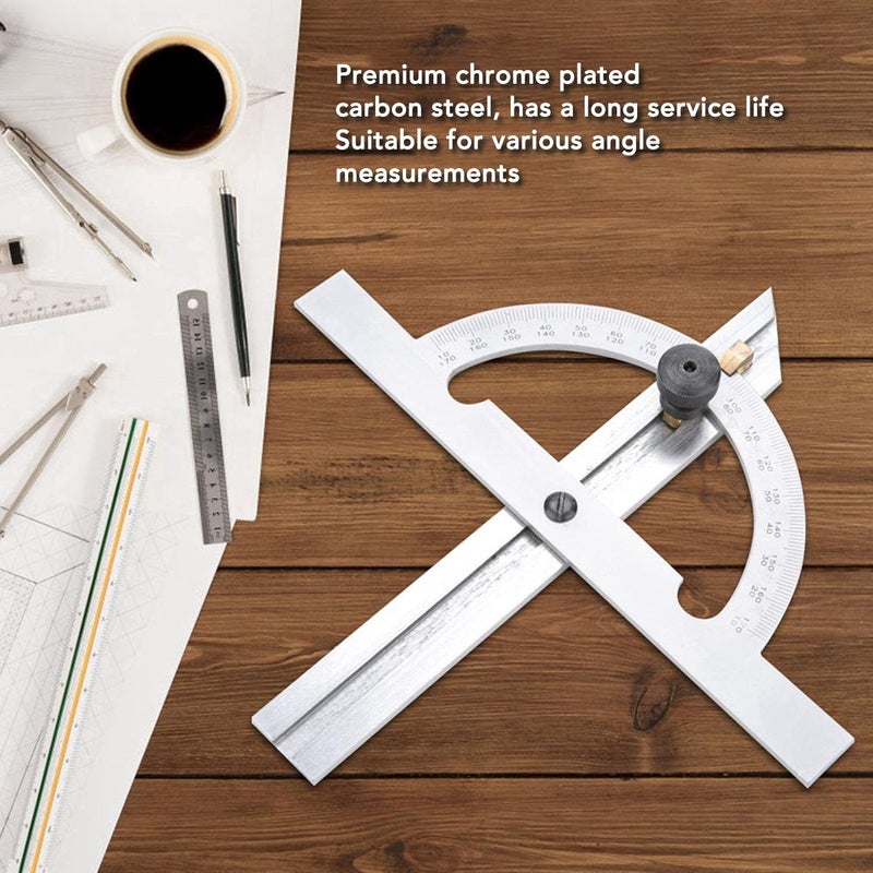 أداة قابلة للتعديل لقياس الزوايا الدوارة ومنقلة مسطرة لأعمال النجارة والقياس - Image 4