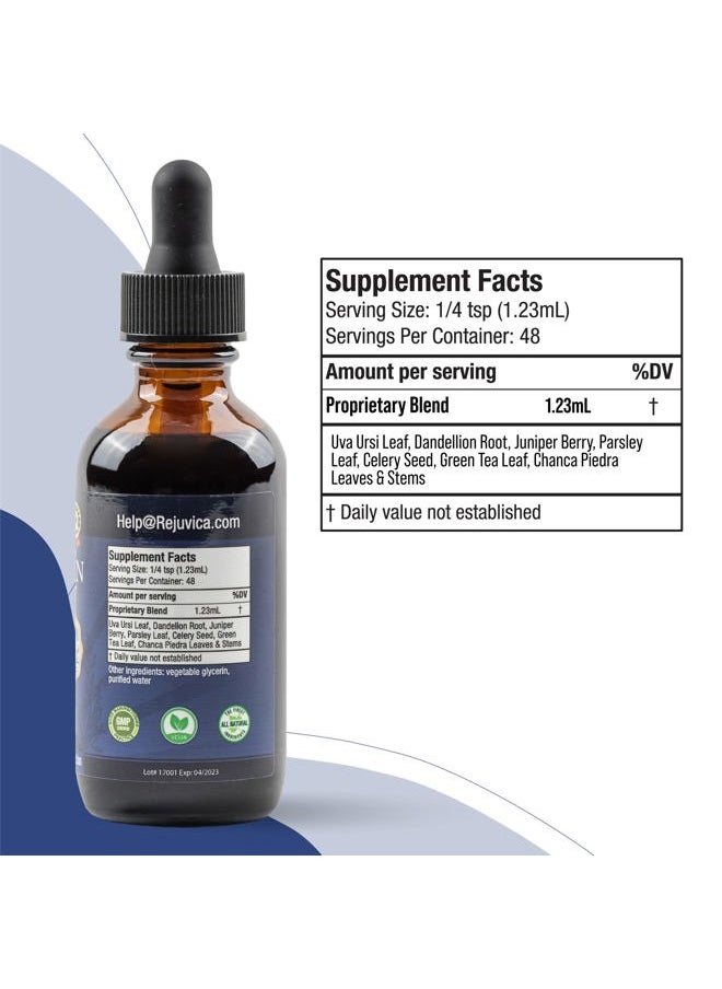 Rejuvica Health - Hydrocin - Advanced Diuretic Water Retention Support Supplement - Liquid Delivery for Better Absorption - Dandelion, Uva Ursi, Juniper Berry, Celery Seed, Green Tea & More! - Image 1