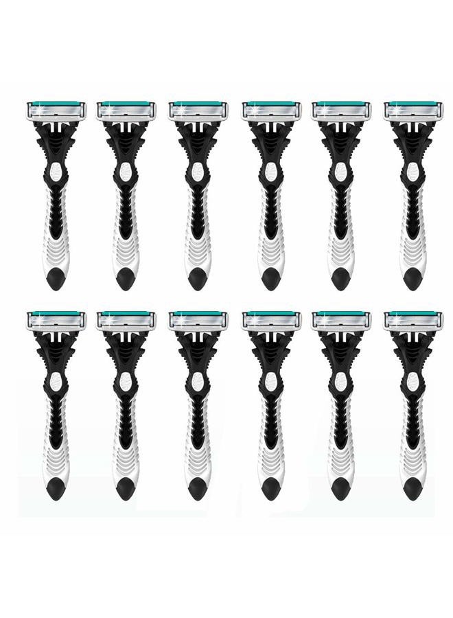 Dorco Pace6 6-Blades Disposable Men's Razor 10+2 (1-Dozen)