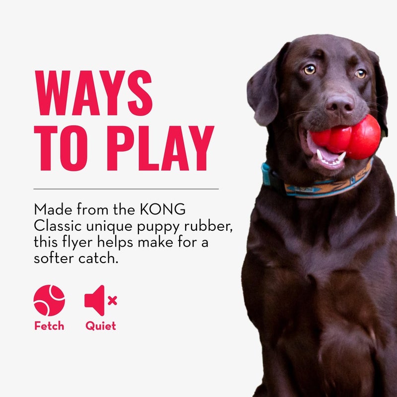 KONG Puppy Flyer - Soft Rubber Flyer Dog Toy - Flying Disc Dog Toy for Puppies - Gentle Rubber Toy for Growing Puppies - for Small Puppies - Randomly Provided Color - Image 5