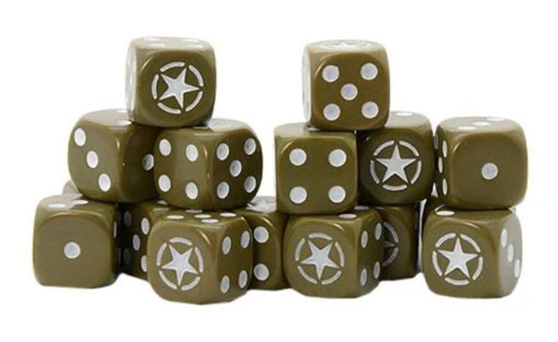 Warlord Games US Army Allied Star D6 Dice Set 16 Bolt Action - Image 3