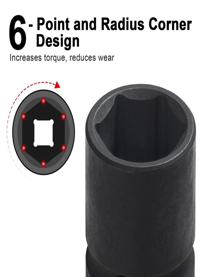 JETECH 1/2 Inch Drive 21mm Standard Impact Socket, Chrome Molybdenum Alloy Steel, 6-Point Design, Metric - Image 4
