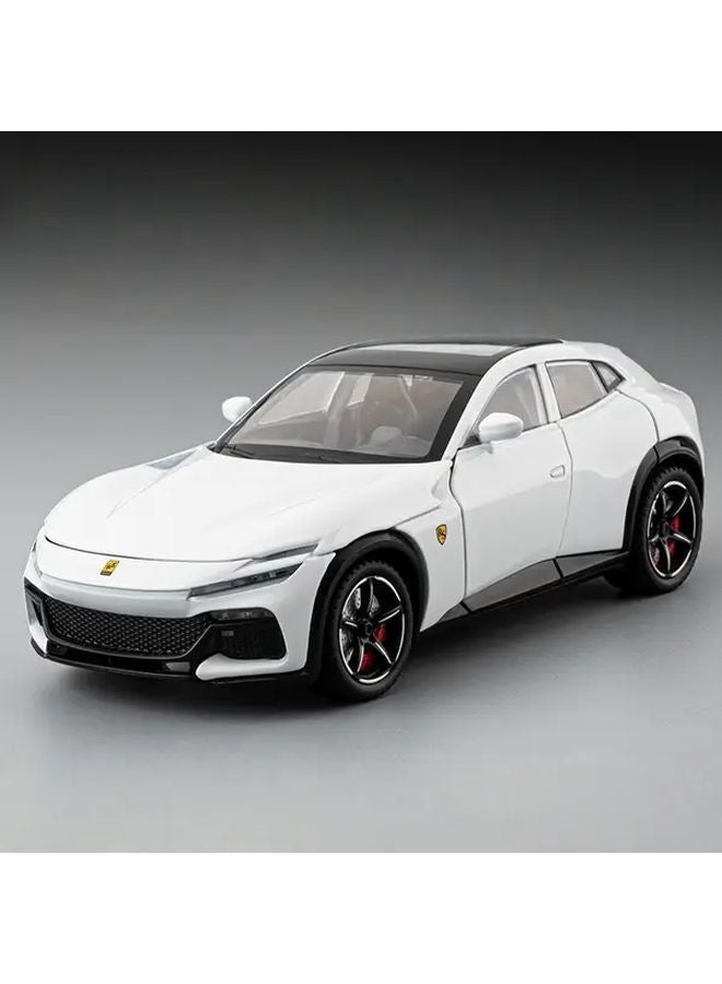 Red Alloy Sports Coupe Model With Opening Doors And Hood Collectible Car - Image 3