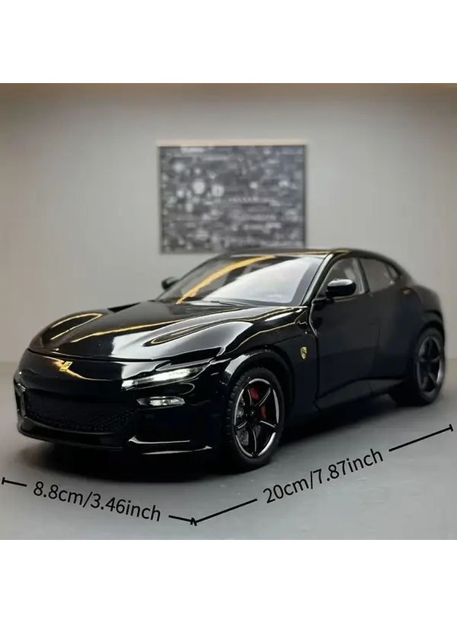 Red Alloy Sports Coupe Model With Opening Doors And Hood Collectible Car - Image 5