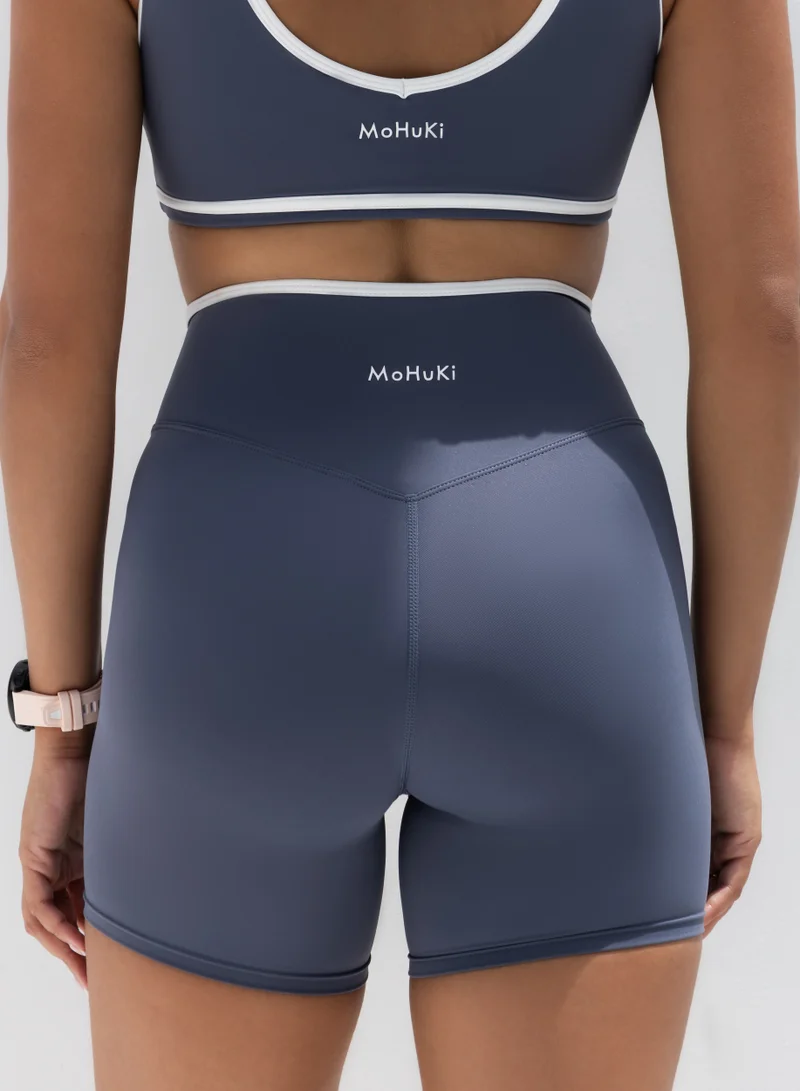 Mohuki Blue Grey Contour Active Short for Women | Best Price UAE