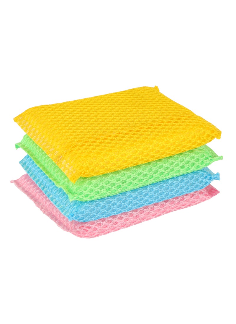 DELCASA Delcasa DC3027 Multipurpose Scouring Scrubber Set 4-Pieces, Multicolor  - Image 1