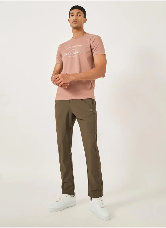 فورت كولينز Men Solid Drawstring Waist Regular Fit Pants