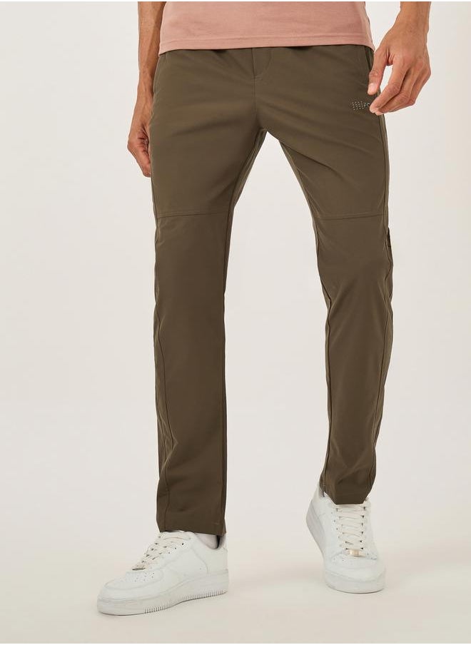 Fort Collins Men Solid Drawstring Waist Regular Fit Pants  - Image 2