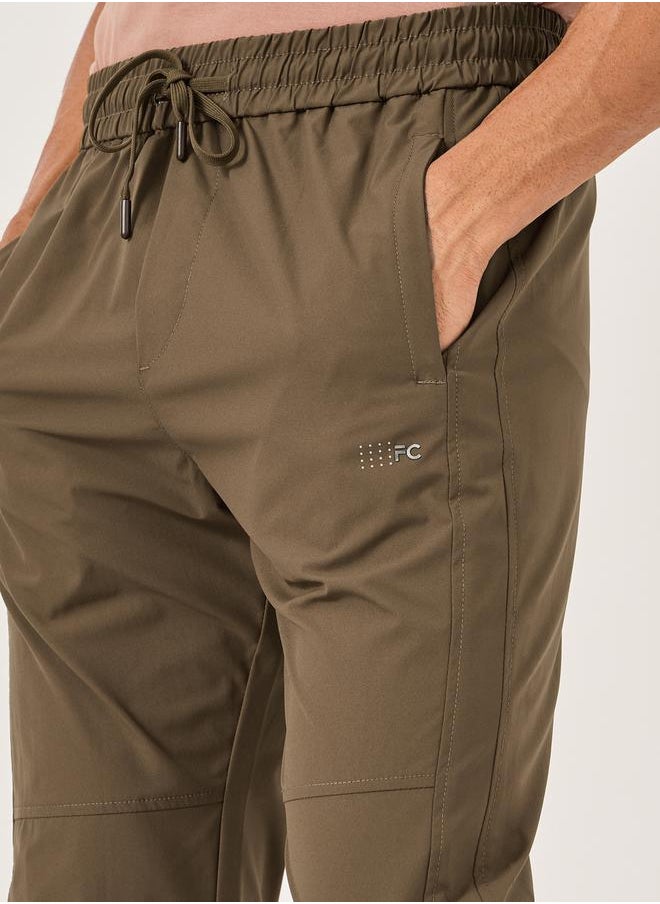 Fort Collins Men Solid Drawstring Waist Regular Fit Pants  - Image 3
