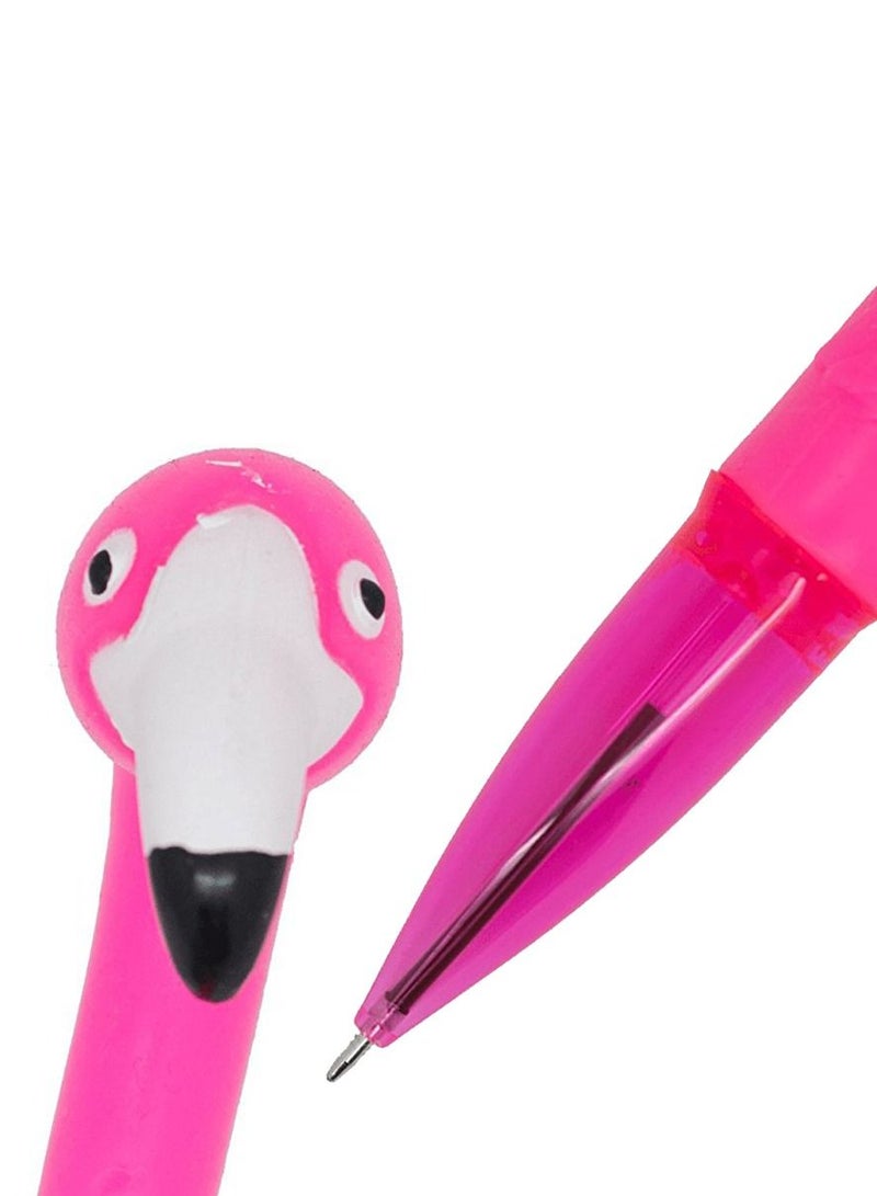 سلة قلم كتابة حبر أسود على شكل طائر الفلامنقو لمستلزمات المدرسة 23 سم - Image 4