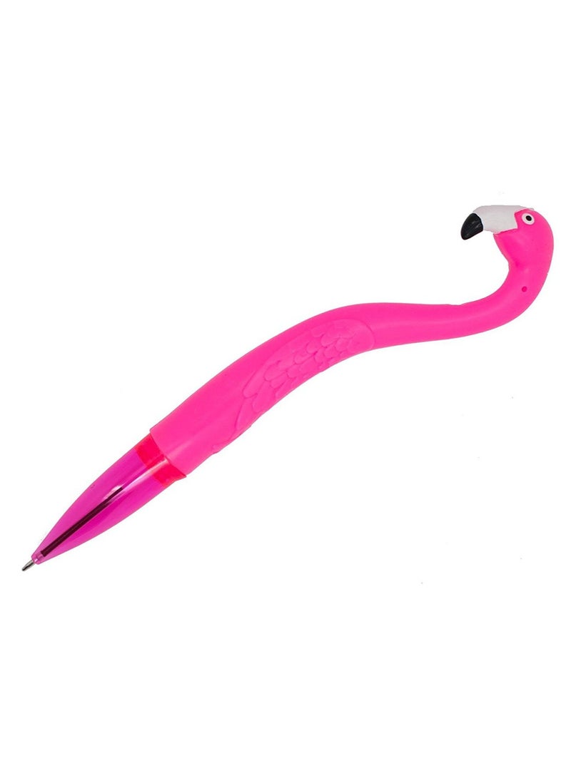 سلة قلم كتابة حبر أسود على شكل طائر الفلامنقو لمستلزمات المدرسة 23 سم - Image 2