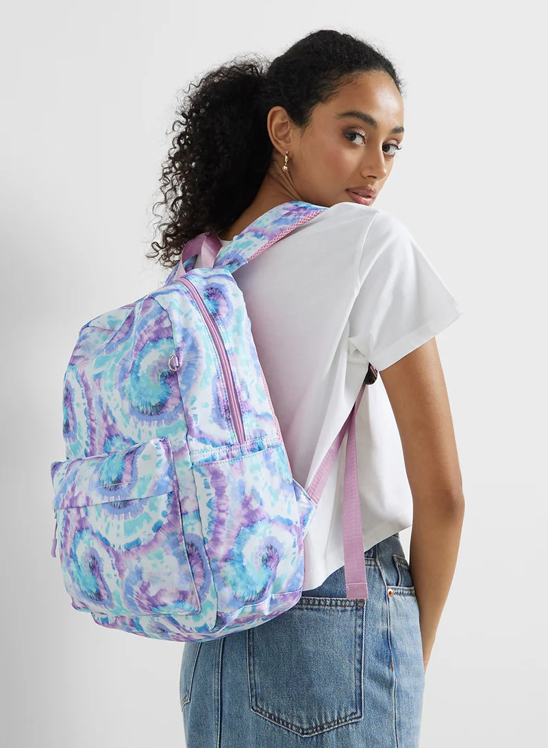 جينجر 3 Piece Set Laptop Tie & Dye Backpack, Lunch Bag And Pencil Case