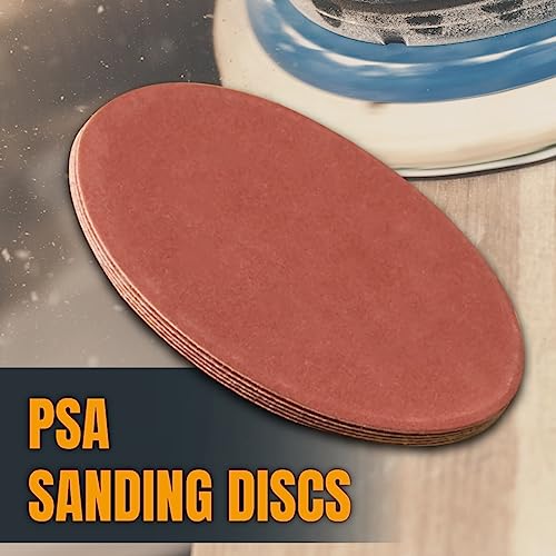 POWERTEC 3 PCS 60 Grit 12 Inch PSA Sanding Discs, Self Stick Adhesive Sandpaper, 12" for Drywall, Woodworking, Paint, Epoxy with Random Orbital Sanders, DA Sanders, 6x48 Belt Disc Sander (110383) - Image 2