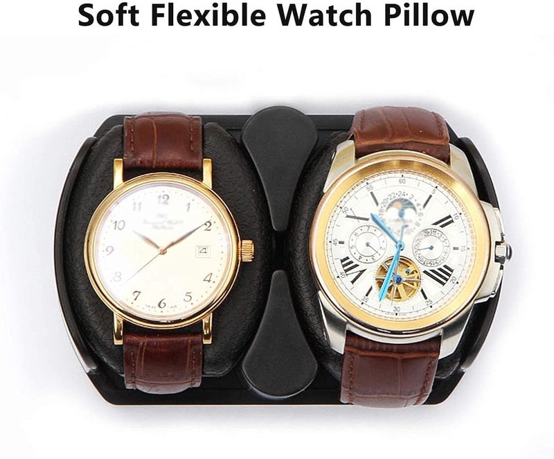 Automatic Watch Winder Soft Flexible Watch Pillow AC Adapter and Battery Powered Black Piano Paint Exterior (2+0) - Image 4