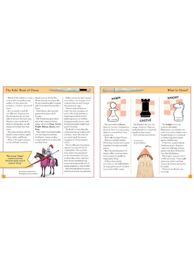 The Kids??? Book of Chess and Starter Kit : Learn to Play and Become a Grandmaster! Includes Illustrated Chessboard, Full-Color Instructional Book, and 32 Sturdy 3-D Cardboard Pieces  - Image 4
