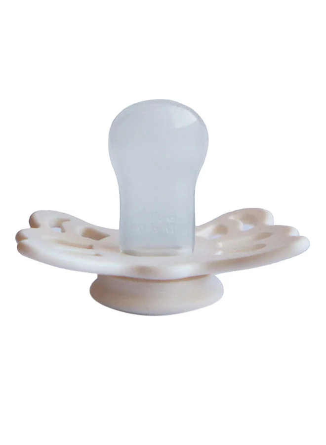 FRIGG Butterfly Anatomical Silicone Baby Pacifier 0-6M Cream Size 1