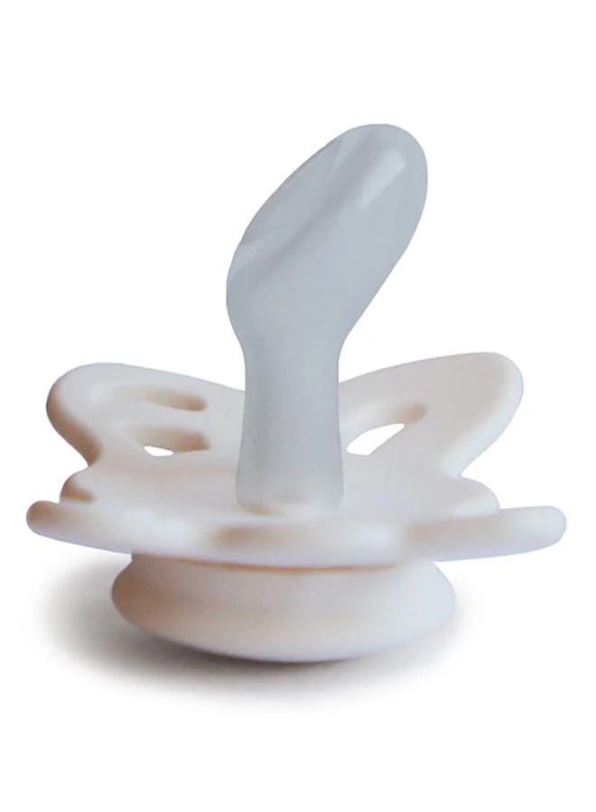FRIGG Butterfly Anatomical Silicone Baby Pacifier 0-6M Cream Size 1