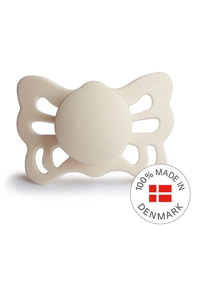 FRIGG Butterfly Anatomical Silicone Baby Pacifier 0-6M Cream Size 1