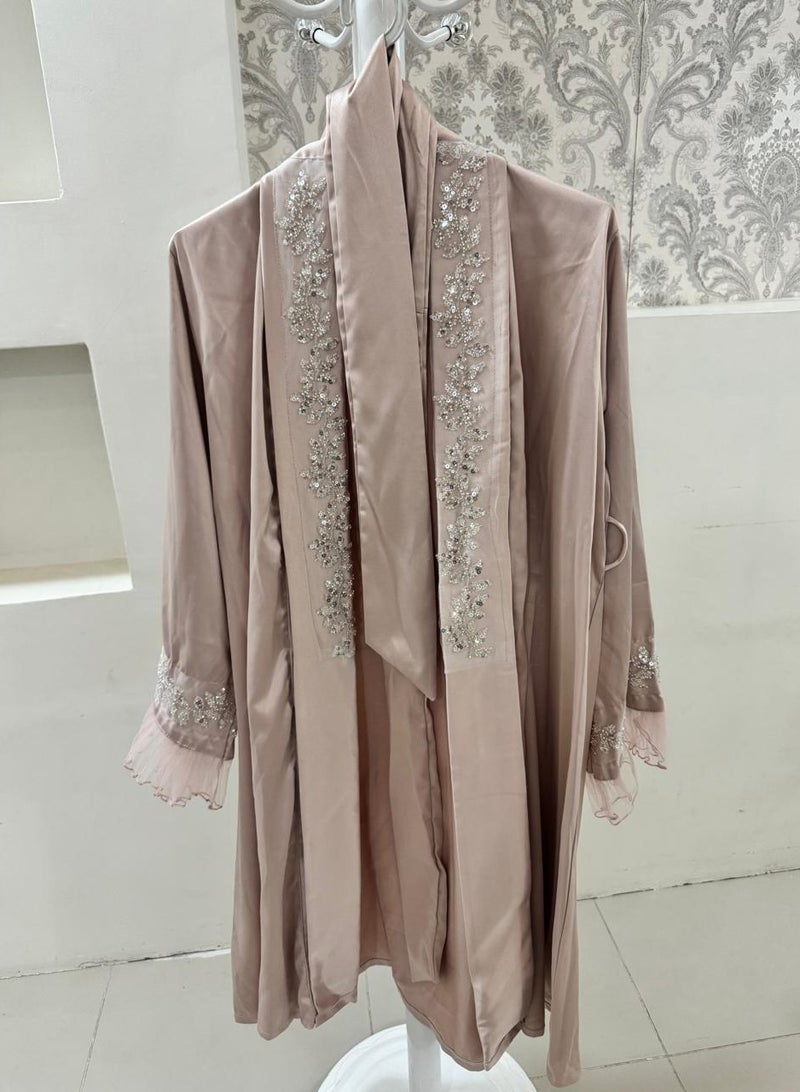 Brides Taffeta Makeup Robe -Piece - Pink - Image 1