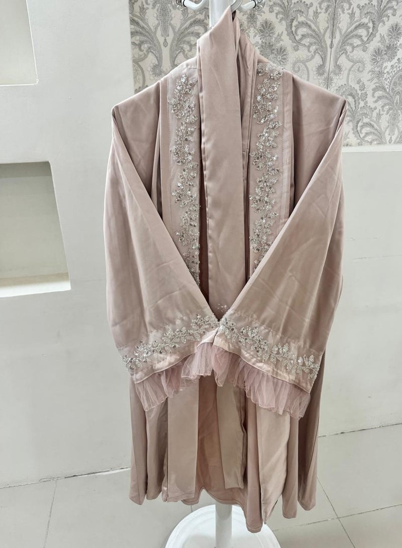 Brides Taffeta Makeup Robe -Piece - Pink - Image 2