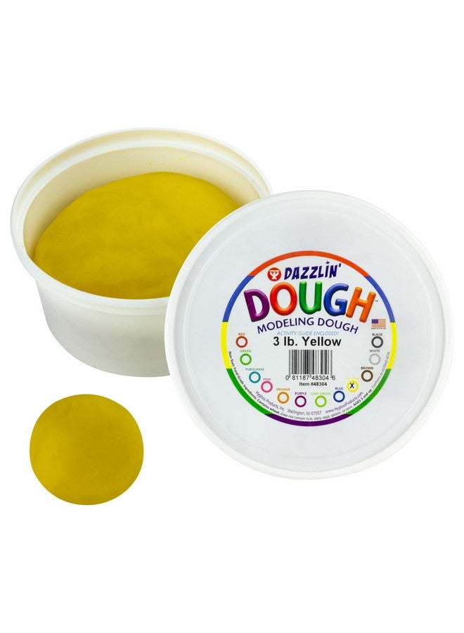 Hygloss Play Modeling Dough - Yellow Dough Unscented - Safe & Non-Toxic for Kids Arts & Crafts - Party Favors - Classroom Supplies - 3lb - Image 1