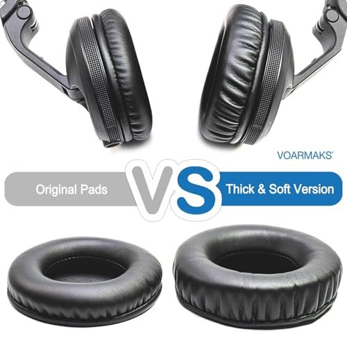 Voarmaks Thick Soft Protein Leather Ear Pads & Headband Cushion Cover Replacement Kits Compatible with Pioneer HDJ-X5 X5BT HDJ-X7 X7BT HDJ-X10 DJ Headset Headphone,with Memory Foam Filling (EarPads+Headband) - Image 4