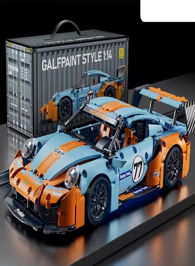 Toynagar 1:14 Scale Technic GALF Paint Car Model | Buildable Sports Car Set | 1280+ Pieces, for Kids and Teens | Interlocking Toy Building Block | Trending Educational Toy - Image 1