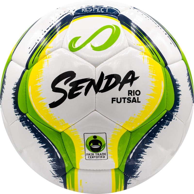 SENDA Rio Match Futsal Ball, Fair Trade Certified, Green/Yellow, Size 4 (Ages 13 & Up) - Image 1