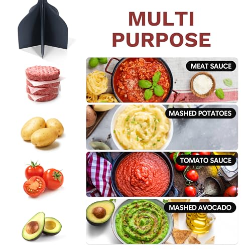 Li & Zhao LiZhao Ground Beef Chopper Tool Meat Chopper for Ground Beef Ground Meat Smasher Hamburger Smasher Tool Ground Beef Masher Meat Spatula Chopper Potato Mashers Heat Resistant Nylon for Mix and Chop - Image 3