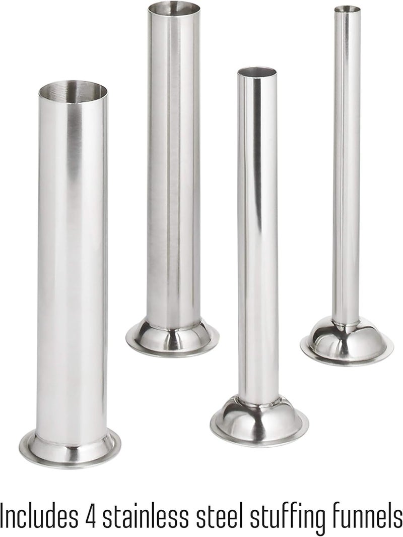 Weston Weston Stainless Steel Vertical Sausage Stuffer Includes Funnels 7 lbs Capacity Silver  - Image 3