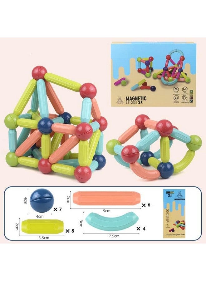 BAREPEPE Magnetic Building Sticks Blocks Kids Toys, Learning Sticks and Balls, Activities Toys for Toddlers, Educational Magnet Building Blocks,Kids Toys for 3+ Year Old Gifts (25pcs) - Image 5
