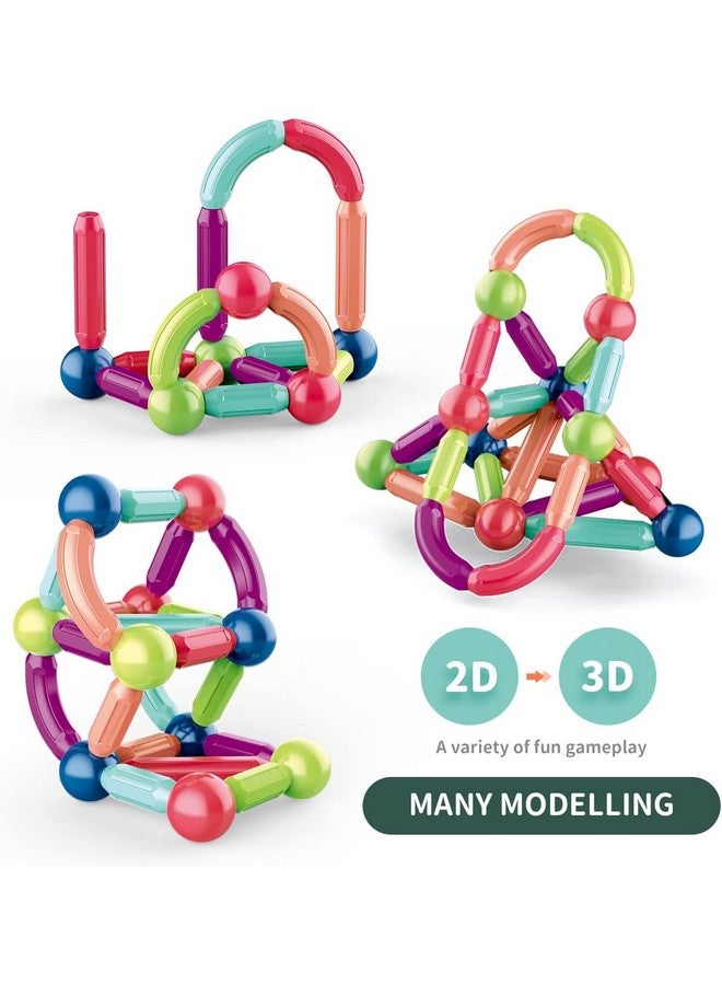 BAREPEPE Magnetic Building Sticks Blocks Kids Toys, Learning Sticks and Balls, Activities Toys for Toddlers, Educational Magnet Building Blocks,Kids Toys for 3+ Year Old Gifts (25pcs) - Image 3