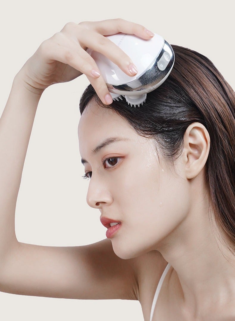 عام يعمل جهاز مساج فروة الرأس الذكي على تعزيز نمو الشعر، ويحتوي على ضوء أحمر. كما يوفر الجهاز تدليكًا ذكيًا لفروة الرأس لتحسين نمو الشعر وتخفيف التوتر ومساعدة في التخلص من الضغوط. - Image 5