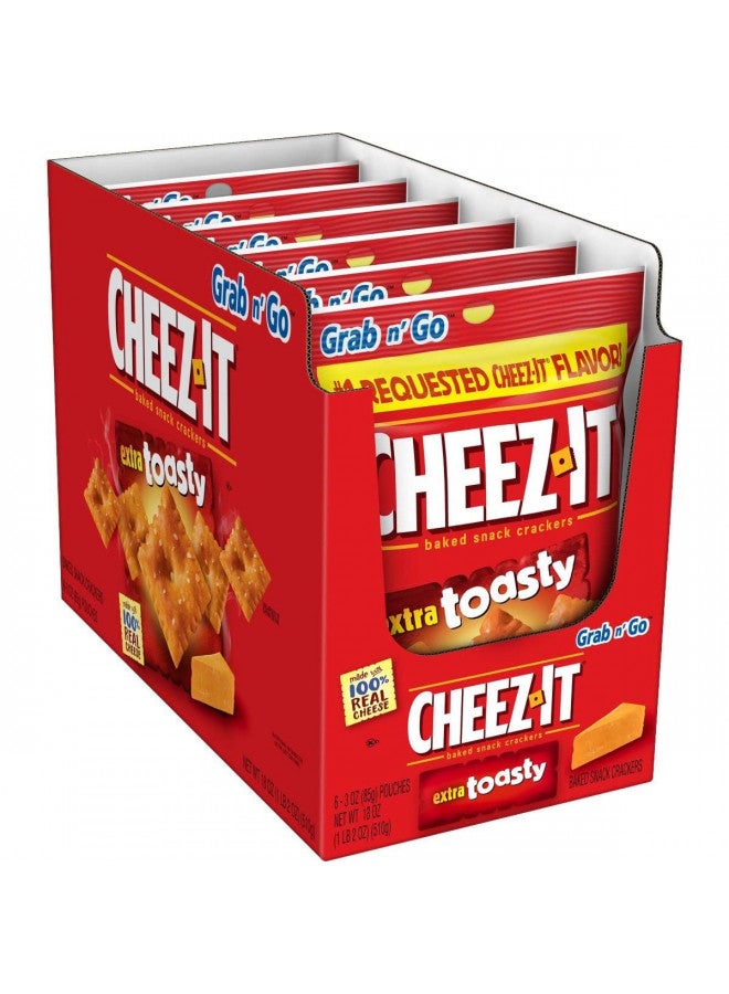 Cheez-It Cheez-It Extra Toasty Baked Snack Crackers 3oz bag Box of 6  - Image 2
