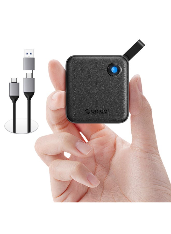 Orico ORICO Portable SSD 512 GB with 2 in 1 USB C Cable, External Solid State Drives, Up to 460MB/s, Status Indicator, Reliable Storage for USB-C Smartphone, Tablet, PC - B5PLUS  - Image 1