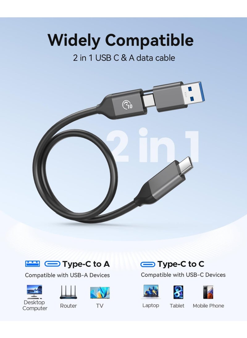 ORICO Portable SSD 512 GB with 2 in 1 USB C Cable, External Solid State Drives, Up to 460MB/s, Status Indicator, Reliable Storage for USB-C Smartphone, Tablet, PC - B5PLUS