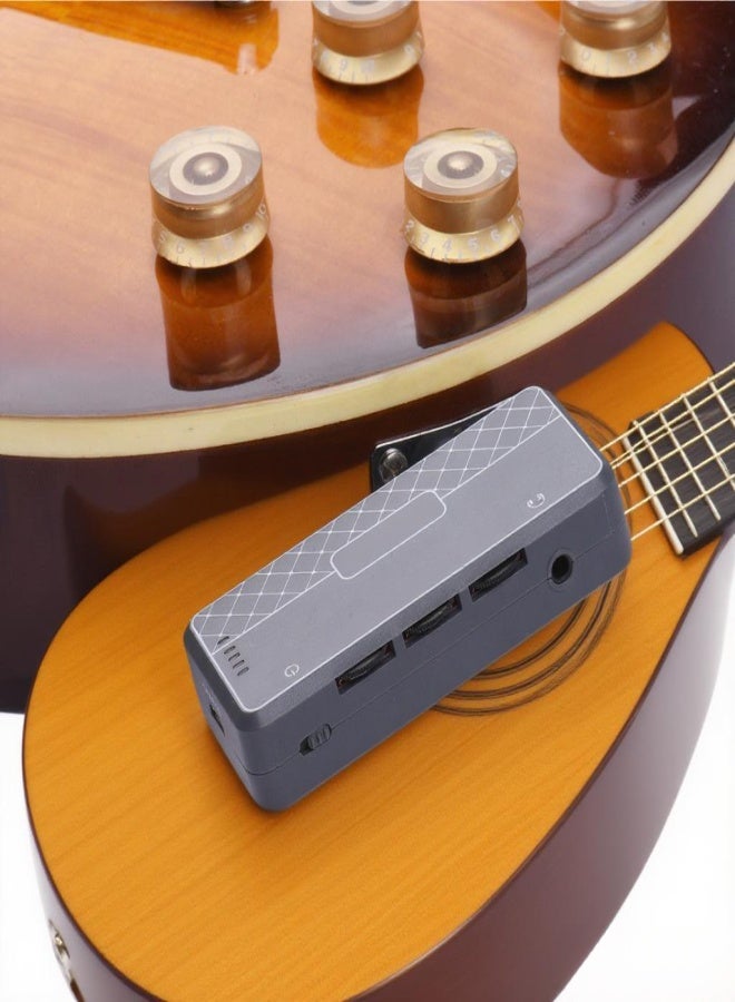 VITOOS ROCK Guitar Headphone Amplifier Amp 1/4 Inch Plug 3.5mm Headphone Jack& Aux In with Gain Tone Volume Contorls Built-in Rechargeable Battery - Image 4