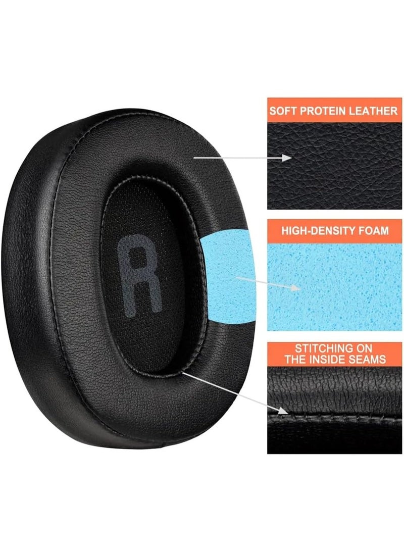 QIRG Earpads Replacement for JBL Tune 700BT, 710BT, 720BT, 750BTNC, 760NC, 770NC Wireless Over-Ear Headphones, Ear Pads Cushions with Soft Protein Leather and High-Density Foam - Black - Image 4