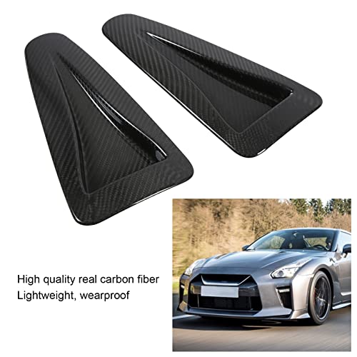 Naroote Hood Vents For Cars, Bonnet Air Intake Trim Hood Vents Air Vent Covers Real Carbon Fiber Perfect Fit Hood Vent Cover for Decoration Replacement for R35 GTR 2008-2016 - Image 2