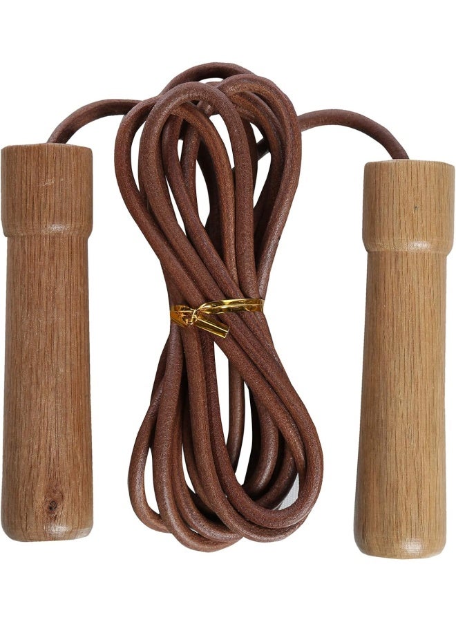 Joerex Leather Weighted Jump Rope Jba50540, Brown - Image 1
