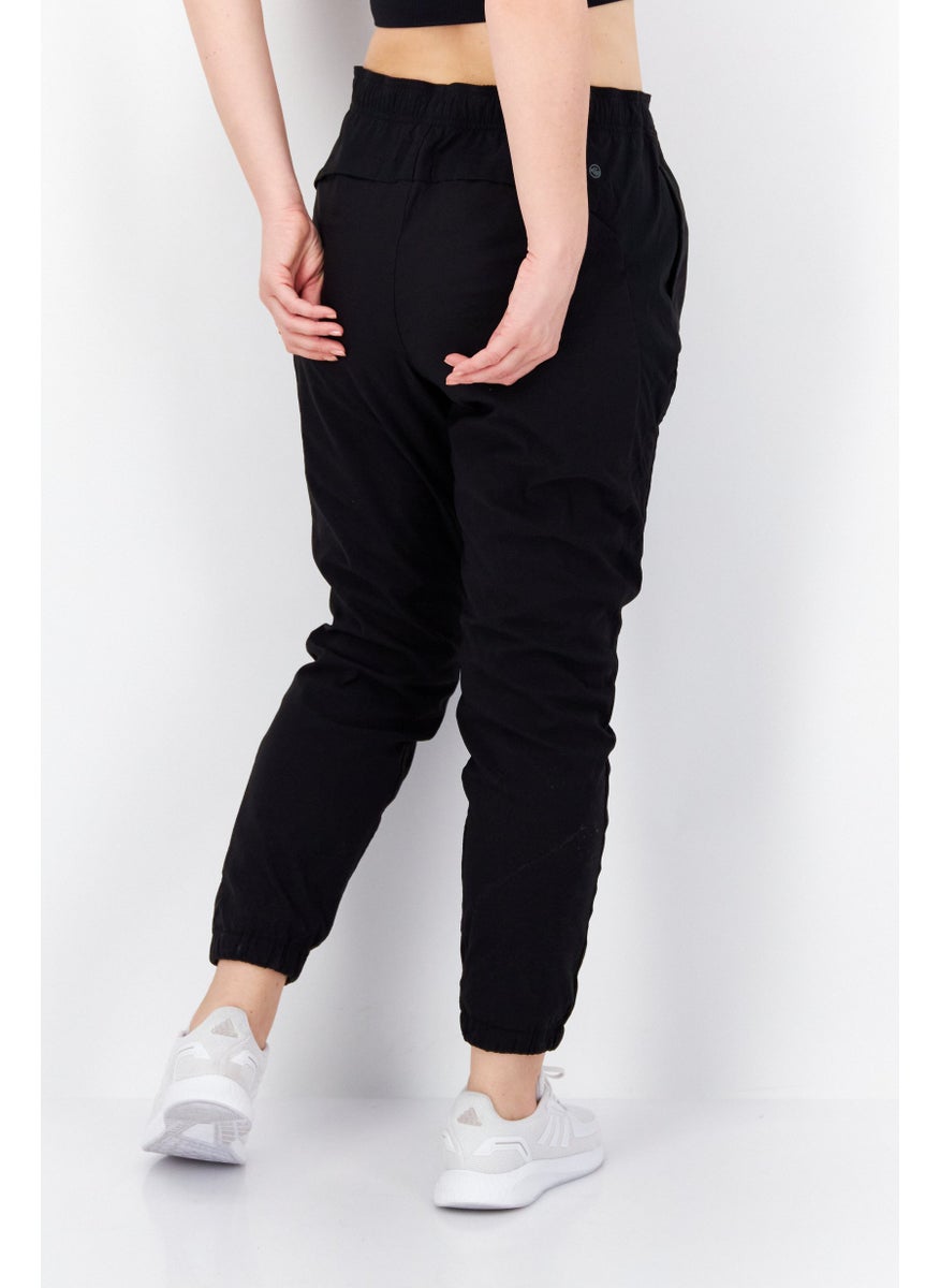 Eddie Bauer Women Regular Fit Plain Jogger Pants, Black  - Image 2