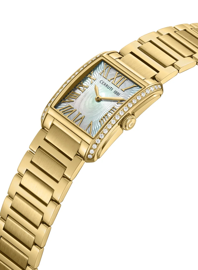 CERRUTI 1881 Rendena White Mother-of-pearl Dial Analog Watch For Women, 24.5mm