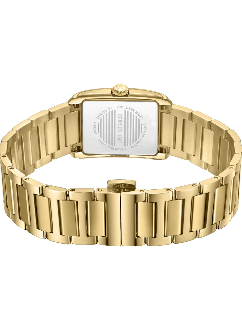 CERRUTI 1881 Yellow Gold Women's Rendena White Mother-of-pearl Dial Analog Watch For Women, 24.5mm for Women | Best Price UAE