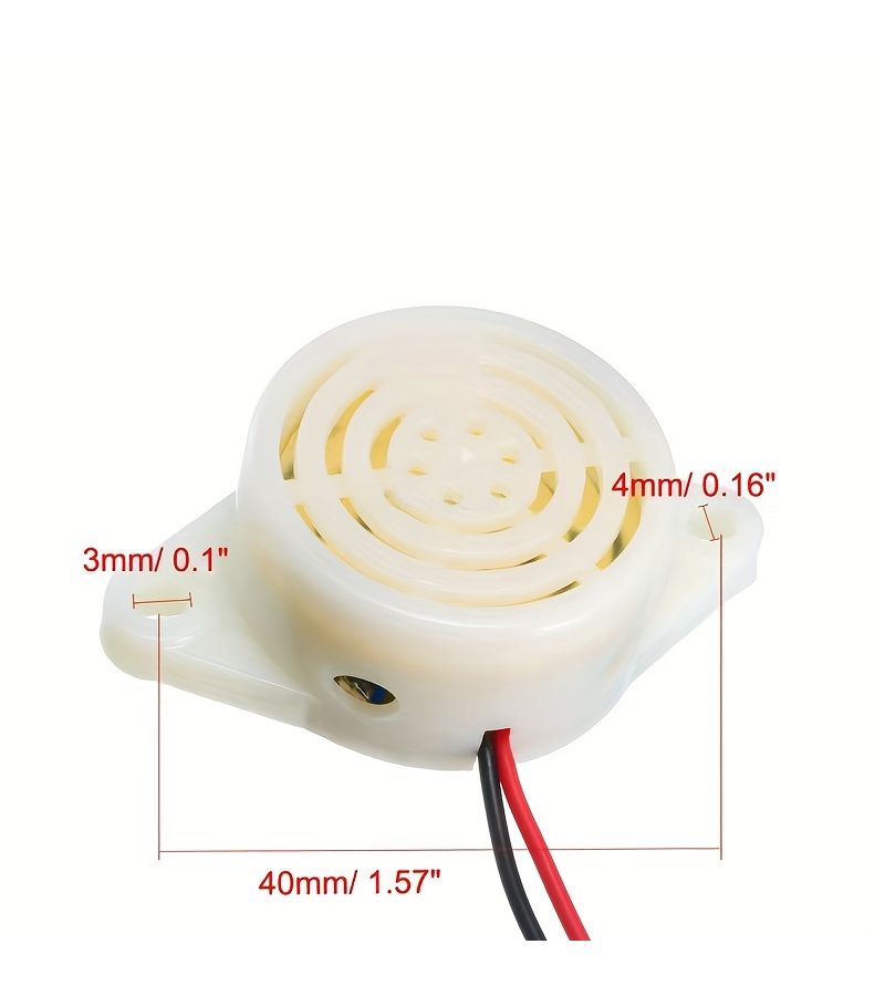 4 PCS White High Decibel 95DB Active Buzzer SFM 27 DC 3 24V Intermittent Beep Alarm - Image 2