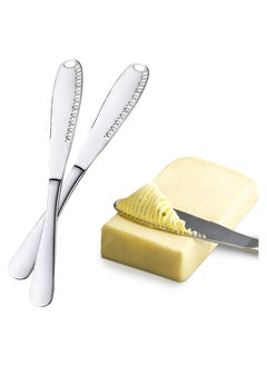 Oasisgalore 2 PCS Stainless Steel Butter Spreader Knife - 3 in 1 Multifunctional Utensil  - Image 1